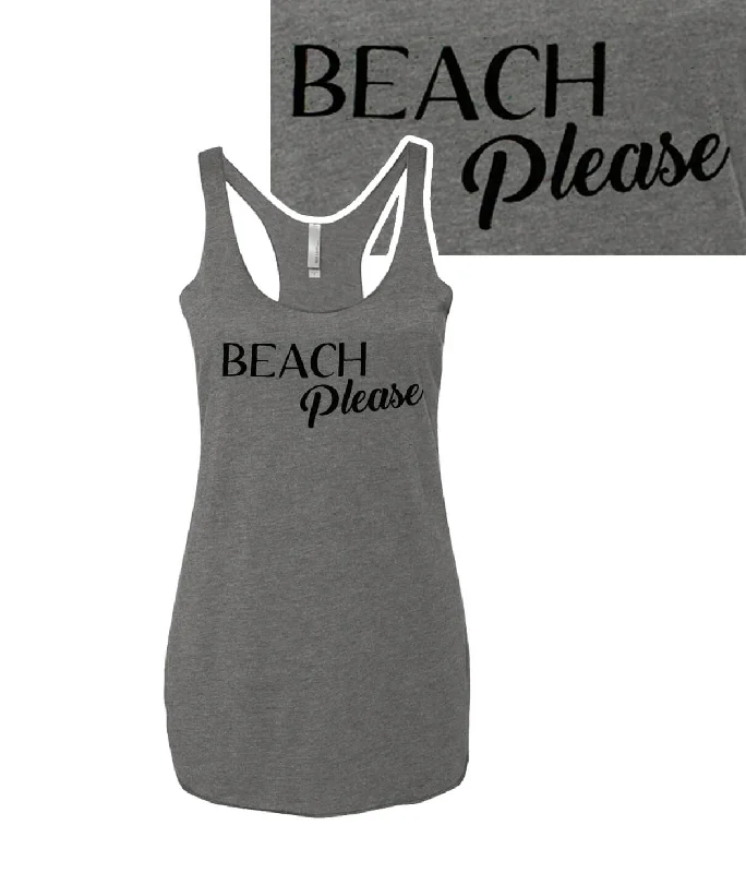 Beach Please - Next Level Vintage Style Tank Top for Women