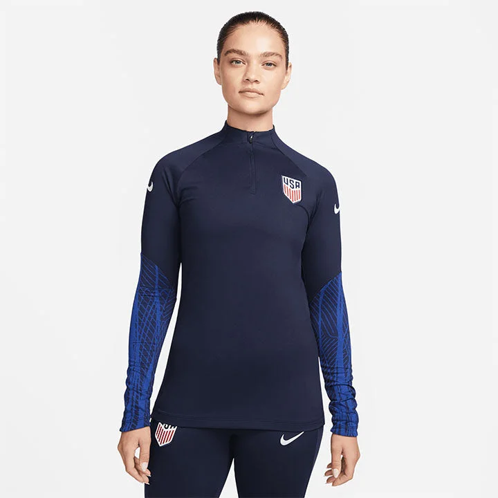 Women's Nike USA 1/4 Zip Strike Navy Drill Top