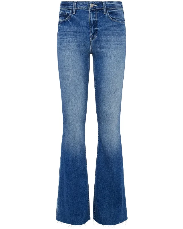 High Rise Sera Flare Jean in Laguna