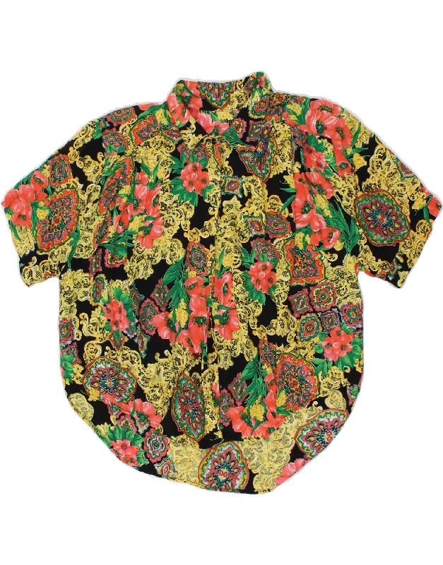 VINTAGE Womens Shirt Blouse UK 26 Large Multicoloured Floral