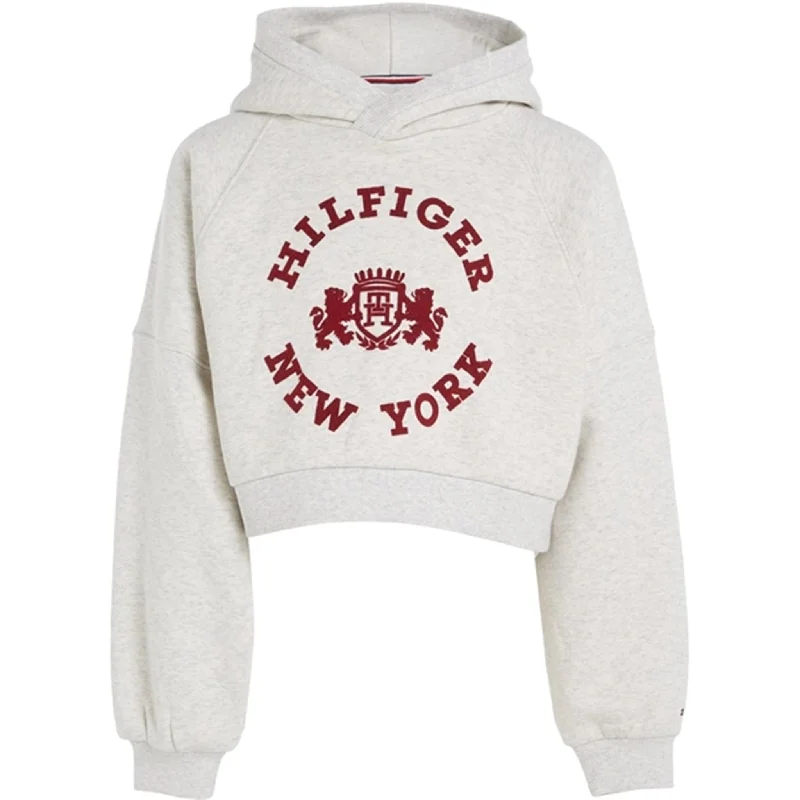 Tommy Hilfiger Crest Hoodie New Light Grey Heather