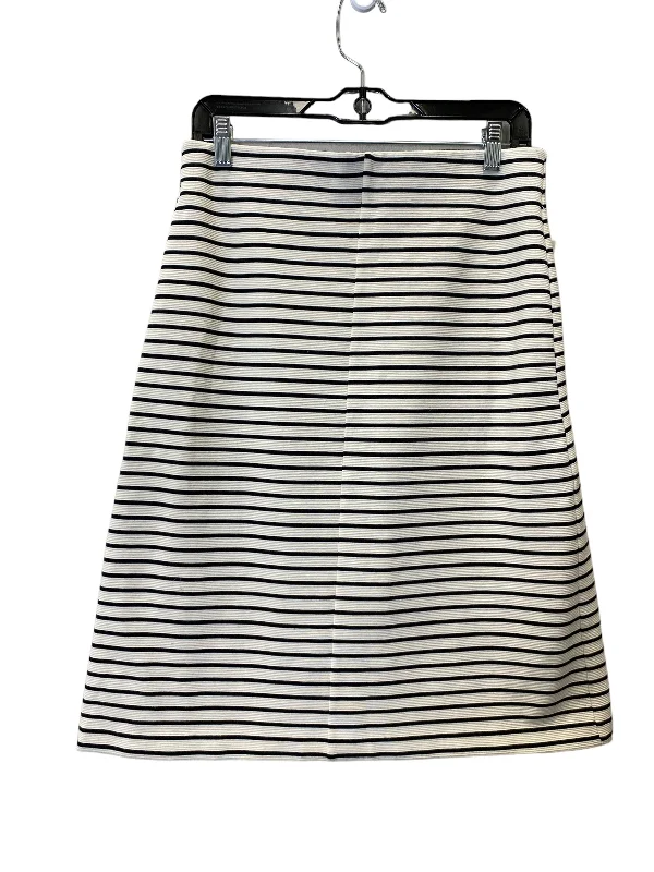 Skirt Midi By Loft In Striped Pattern, Size: M