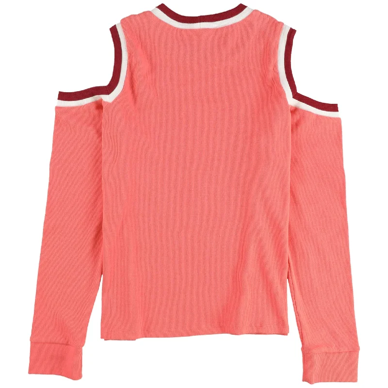 bar III Womens Cold-Shoulder Pullover Sweater, Pink, X-Large