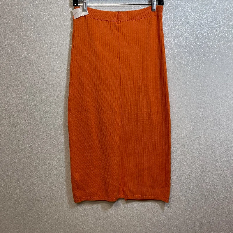 Skirt Midi By Free People In Orange, Size: L