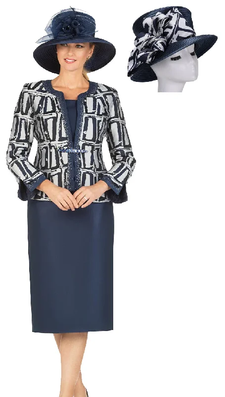 Giovanna Church Suit G1195-Navy