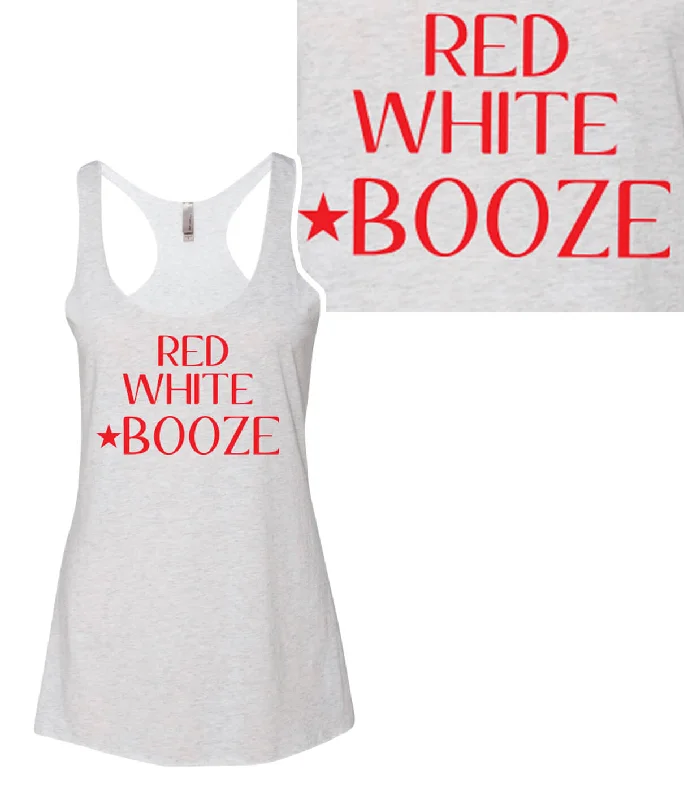 Red, White, Booze - Next Level Women's Vintage Tank Top