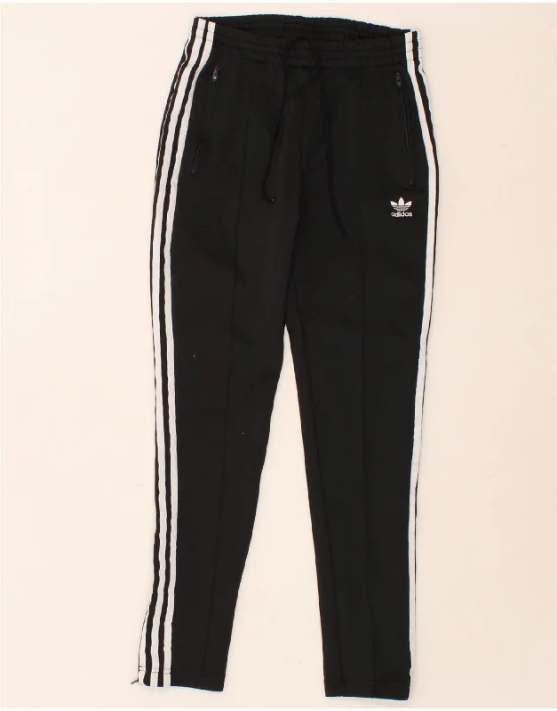 ADIDAS Womens Tracksuit Trousers UK 10 Small Black Polyester