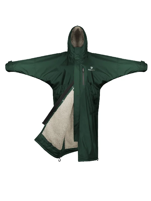 Evolution Women's | Thick Fleece | Fixed Hood | Black Forest Green/Cream