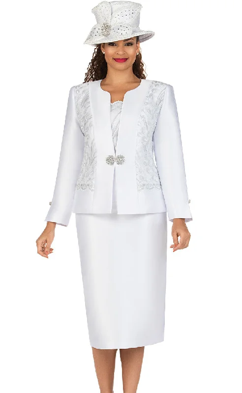 Giovanna Church Suit G1193-White