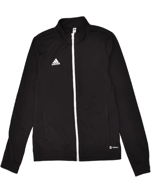 ADIDAS Womens Aeroready Tracksuit Top Jacket UK 8/10 Small Black Polyester