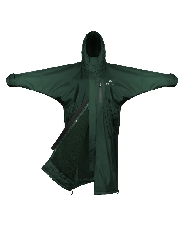 Evolution Women's | Thick Fleece | Fixed Hood | Black Forest Green/Green