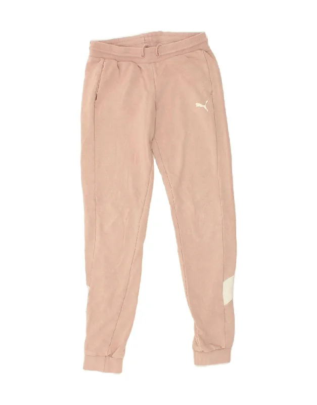 PUMA Womens Tracksuit Trousers Joggers UK 6 XS Pink Colourblock