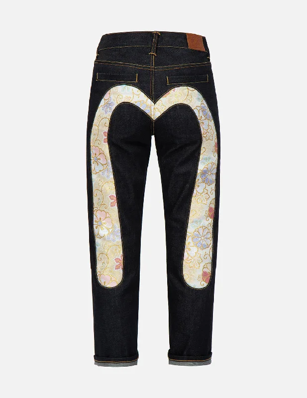 Brocade Daicock Insert Boyfriend Jeans