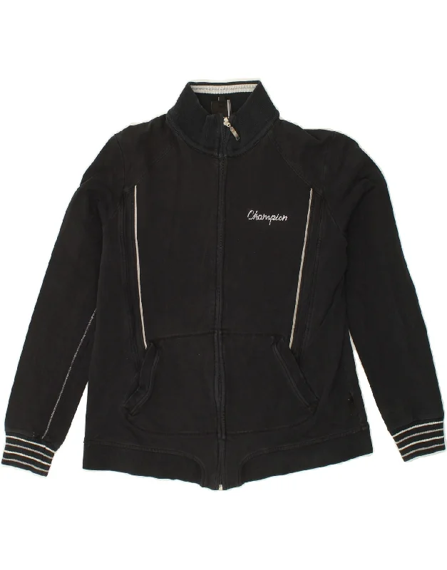 CHAMPION Womens Tracksuit Top Jacket UK 16 Large Black