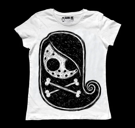 Tokyo Crossbones Women White Tshirt