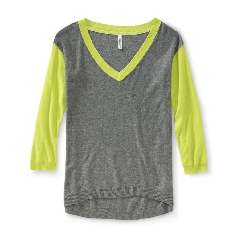 Aeropostale Womens V Neck Knit Sweater