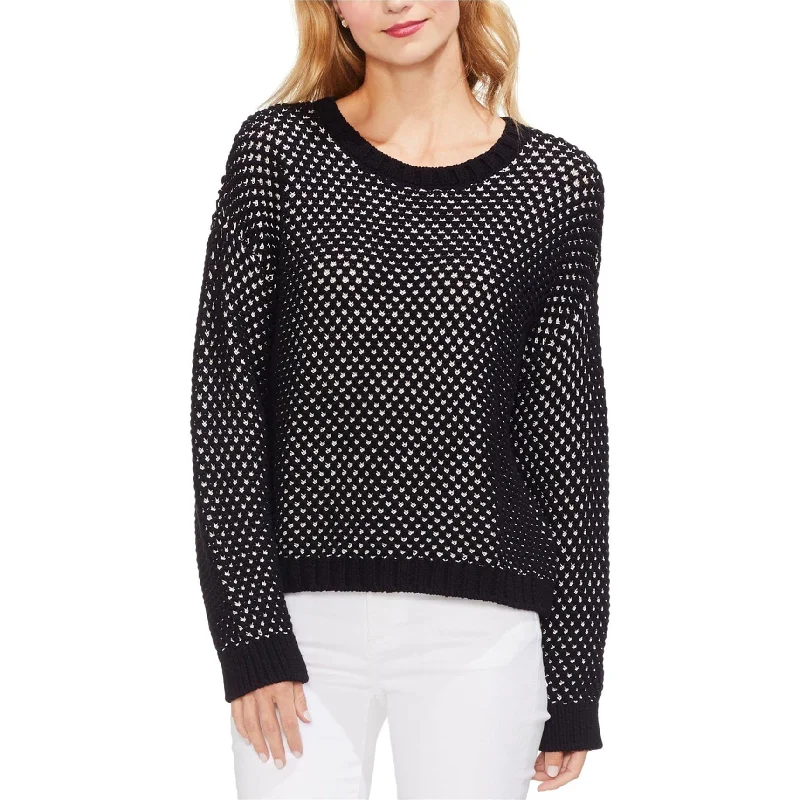 Vince Camuto Womens Textured Stitch Pullover Sweater