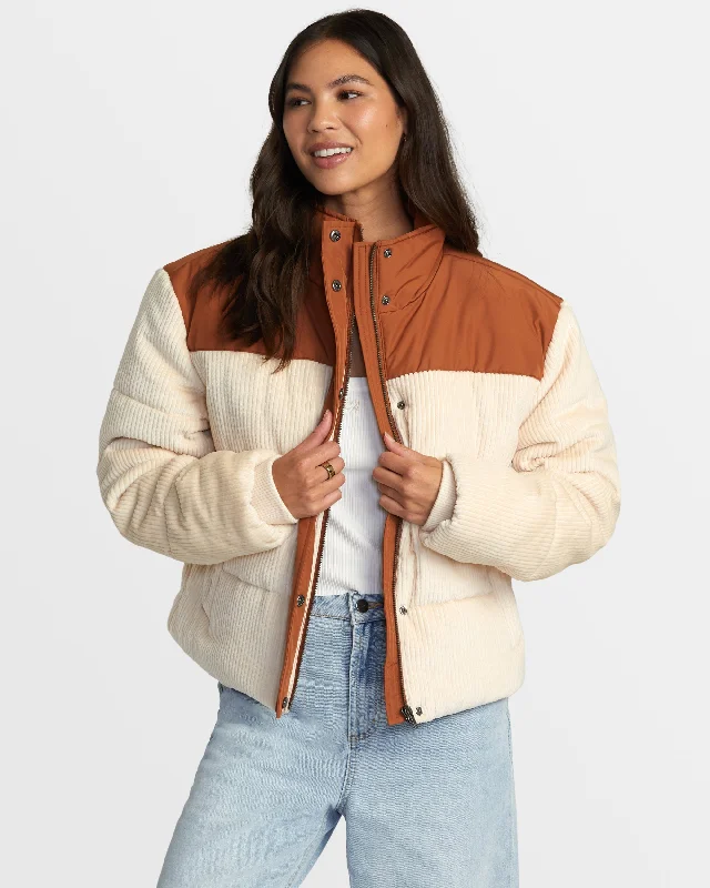 Eezeh Peaasy Puffer Jacket - Mocha Bisque