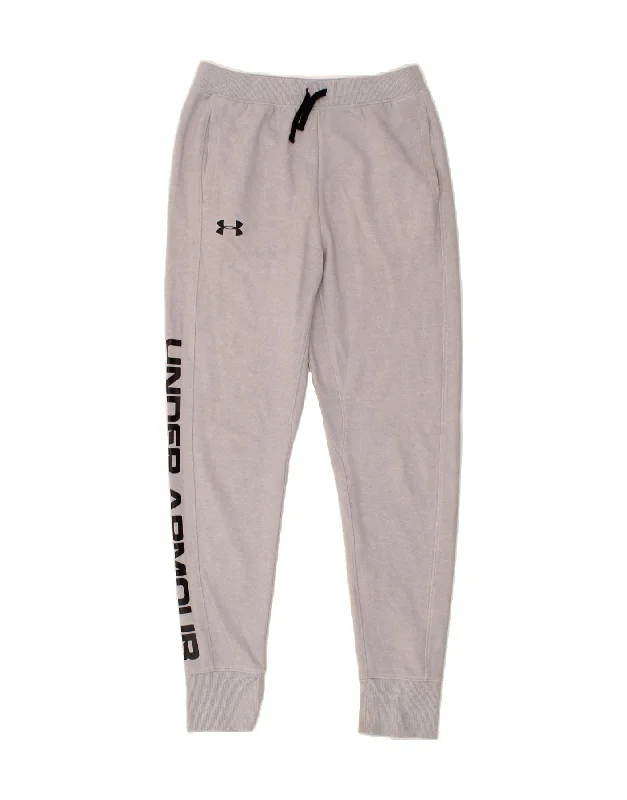 UNDER ARMOUR Womens Graphic Tracksuit Trousers Joggers UK 18 XL Grey