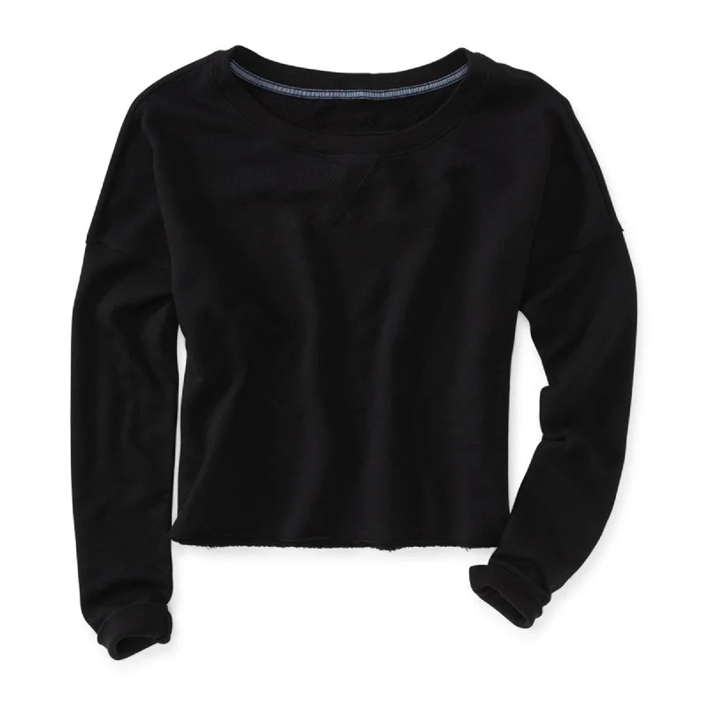 Aeropostale Womens Wide Cropped Crew Knit Sweater