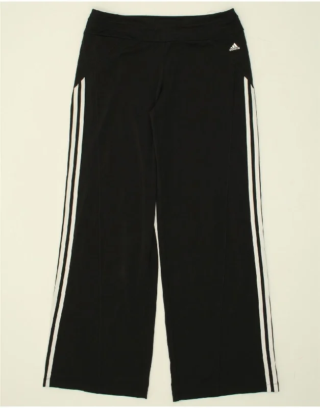 ADIDAS Womens Climacool Tracksuit Trousers UK 14 Large Black Polyester