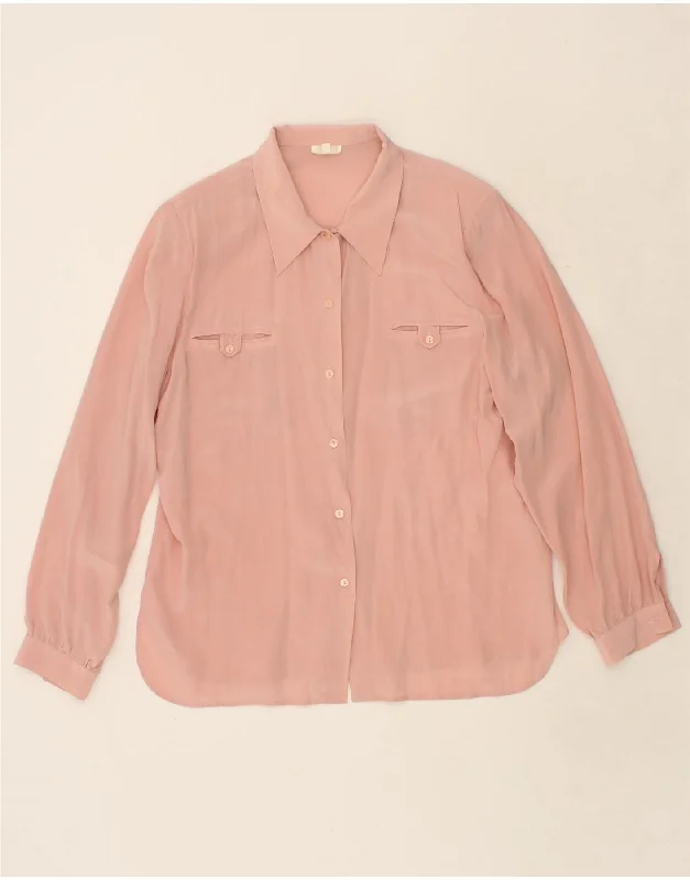 VINTAGE Womens Shirt Blouse UK 18 XL Pink