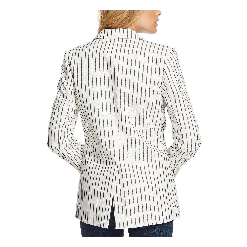 1.State Women's Striped Blazer Jacket White Size 12