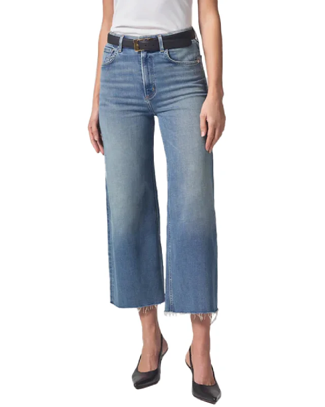 Lyra Wide Leg Crop Jean in Abliss