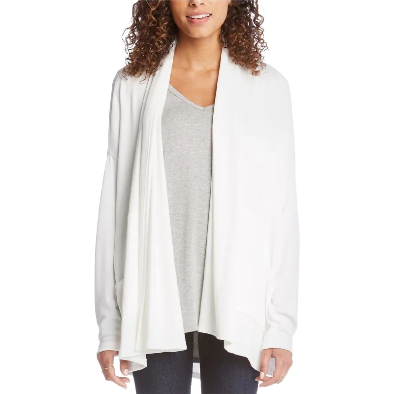 Karen Kane Womens Drape Cardigan Sweater, White, X-Large