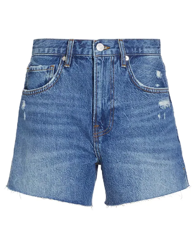 Le Super High Raw Fray Short in Mariner