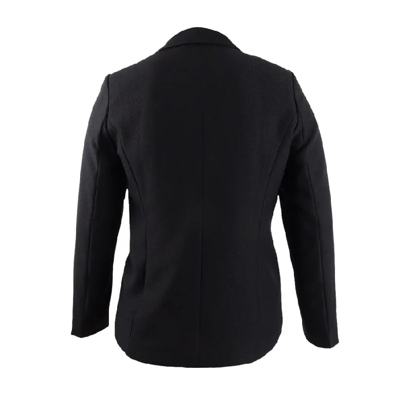 Calvin Klein Women's Parker Open Front Blazer Black Size 2