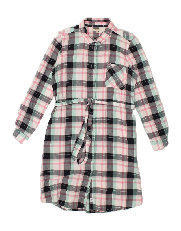 BARBOUR Womens Shirt Dress UK 10 Small  Multicoloured Check Cotton