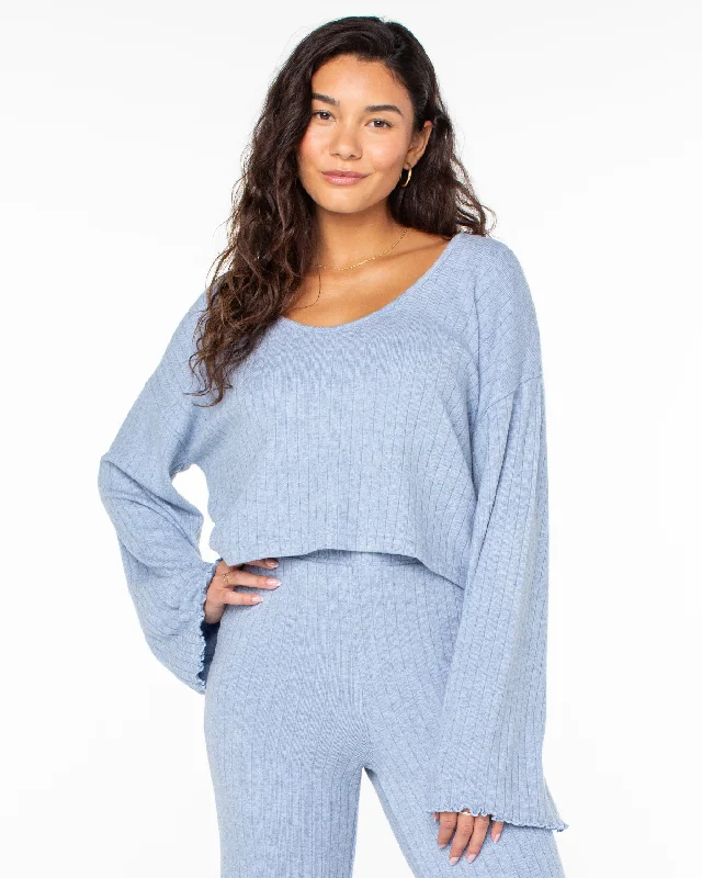 Sandy Coast Long Sleeve Top - Infinity Blue