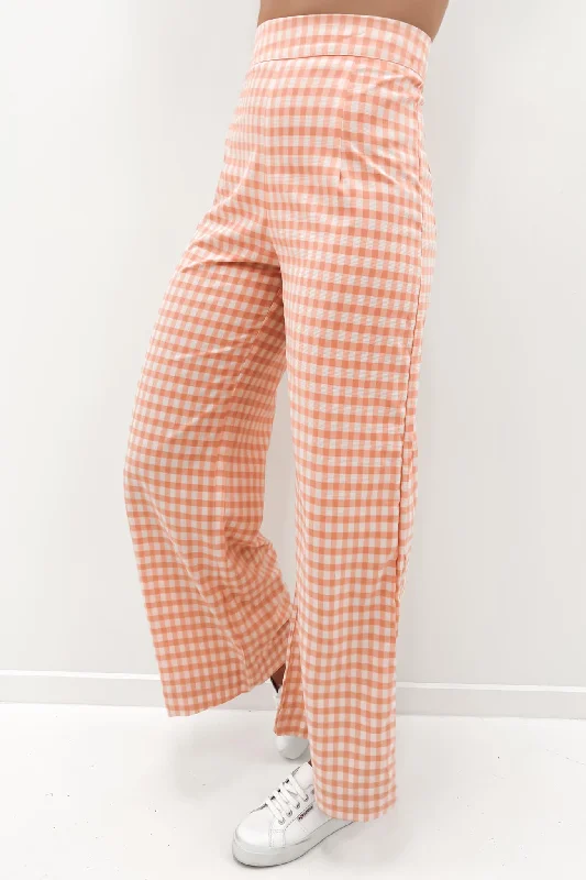 Dorothy Pant Peach Check