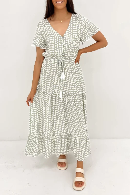 Jacky Maxi Dress Sage Pebble