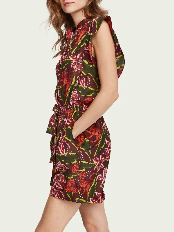 Scotch & Soda Floral Print Playsuit